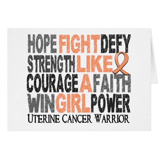 Fight Like A Girl Uterine Cancer 23.4 Greeting Card