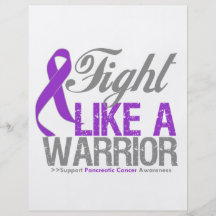 Fight Like a Warrior Pancreatic Cancer Flyer Design