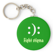:):, Fight stigma Keychain