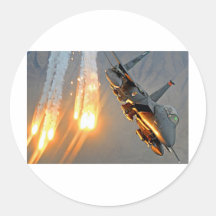 FIGHTER JET RELEASES HOT FLARES STICKERS