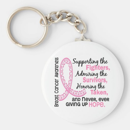 Fighters Survivors Taken 4 Breast Cancer Keychain
