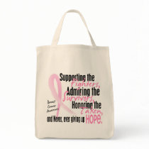 Fighters Survivors Taken Watercolor Pink Ribbon Bags