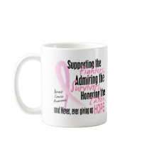 Fighters Survivors Taken Watercolor Pink Ribbon Coffee Mugs