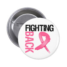 Fighting Back Breast Cancer Pinback Buttons