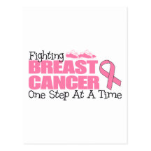 Fighting Breast Cancer One Step At A Time Post Card