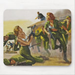 Fighting Combat Women in their Bras Mouse Pad