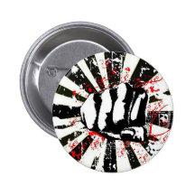 Fighting Fist Pinback Buttons