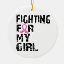 Fighting For My Girl Breast Cancer 21 Christmas Ornament