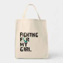Fighting For My Girl Cervical Cancer 21 Tote Bags