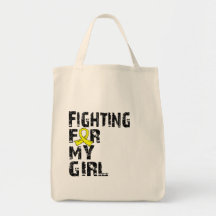 Fighting For My Girl Endometriosis 21 Tote Bags