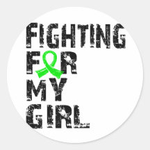 Fighting For My Girl Lyme Disease 21 Round Sticker