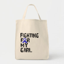 Fighting For My Girl Rectal Cancer 21 Tote Bags