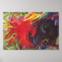 Fighting Forms by Franz Marc; Kämpfende Formen Posters
