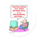 fighting rival UN peacekeeping forces Sticker