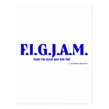 FIGJAM - BLUE POSTCARD