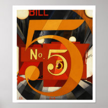 Figure 5 in Gold by Charles Demuth Posters