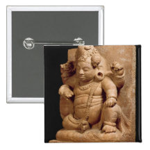 Figure of Siva as Vamana, Mansar Maharashtra (red Pinback Buttons