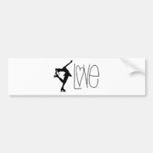 Figure Skater Love Bumper Sticker