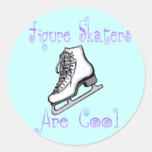 Figure Skaters Are Cool Round Sticker