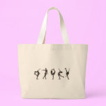 Figure Skaters, Pink, Grey Pattern bags