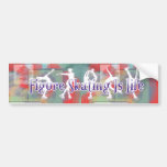 Figure Skating Is Life - bumper sticker - red/blue