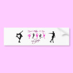 Figure Skating is My Life - PINK & BLACK bumper stickers