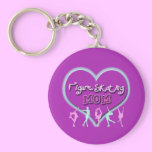 Figure Skating MOM Round Keychain (Purple) keychains