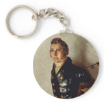 Figurehead in naval uniform from sailing ship ring keychains