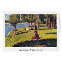 Figures Assises By Georges Seurat Cards