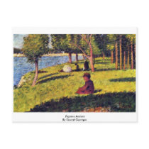Figures Assises By Seurat Georges Post Card