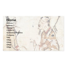 Figures Painted On A Ceramic Business Cards