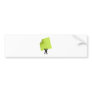 Figurine holding a piece of blank yellow paper bumper stickers