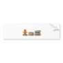Figurine on stack of pebbles bumper stickers