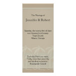 Fiji: Tropical Palm Trees in Taupe Wedding Program Full Colour Rack Card