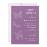 Filigree Butterfly Bridal Shower (purple) Personalized Invitation