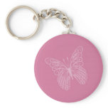Filigree Butterfly Key Chain in Pink keychains