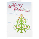 (Filigree Christmas Tree Card