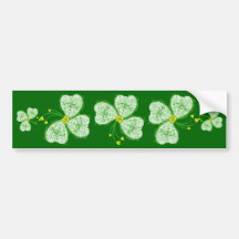 Filigree clover - bumper sticker