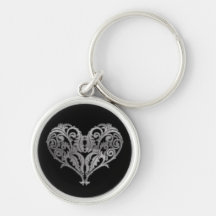 Filigree Heart Keychain