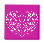 Filigree Heart Fridge Magnets