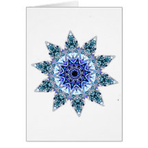 Filigree star mandala, note card