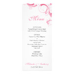 Filigree Swirl Honeysuckle Pink Menu Personalized Announcement