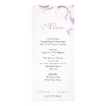 Filigree Swirl Violet Menu Personalised Invitations