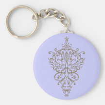 filigree tan key chain