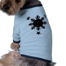 Filipino Basic Sun and Stars - Black Pet Tee