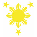 Filipino Basic Sun and Stars - Yellow t-shirts
