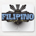 Filipino Strength and Ho  - Blue mousepads