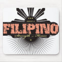 Filipino Strength and Ho  - Red mousepads