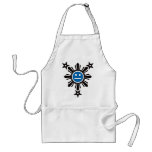 Filipino Sun and Stars Face - Black and Blue aprons