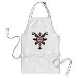 Filipino Sun and Stars Face - Black and Red aprons